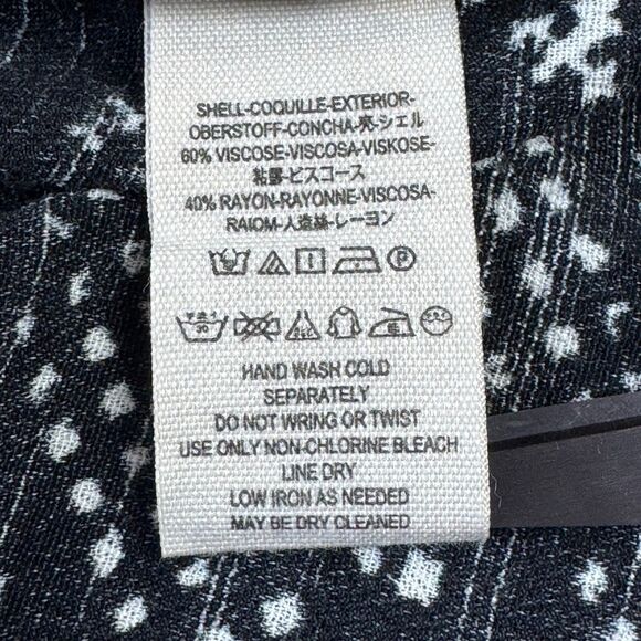 Free People Blouse Small Black White Sleeveless Geometric Cutout Keyhole Front - Picture 10 of 10